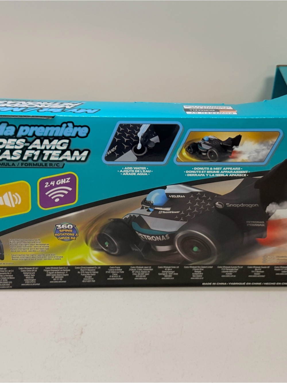 Remote Control Racing Car with Steering Wheel Controller - Black & Blue - Picture 11 of 12